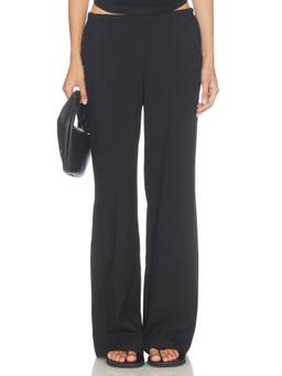 Good American - Pull-On Women's Elastic Waist Wide-Leg Palazzo Pants Black