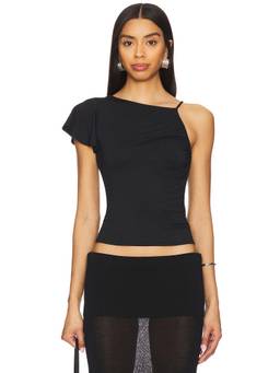 Geel - Cable Women's Sleeveless Cowl Neck Tank Top Black