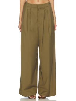 Gestuz - Olivia Women's High-Waisted Wide-Leg Palazzo Pants Olive
