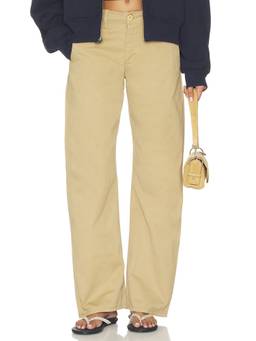 GRLFRND - Farren Curve Women's Mid-Waist Wide-Leg Palazzo Pants Beige