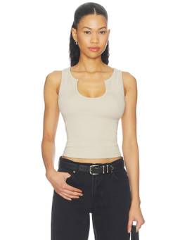 GRLFRND - Deep Women's Sleeveless U-Neck Tank Top Beige