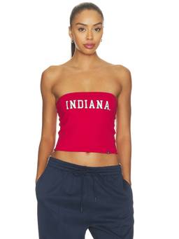 Hype and Vice - Indiana Women's Graphic Strapless Tube Crop Top Red