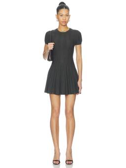 HEARTLOOM - Carrie Women's Ribbed Knit Fit & Flare Mini Dress Black
