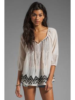 HEARTLOOM - Women's Striped Tie-Up Neck Knit Top Black