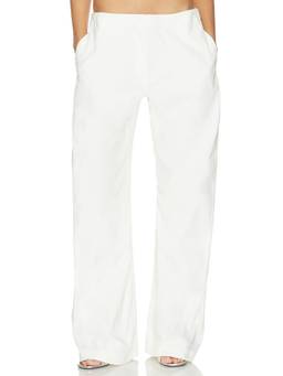HAELO - Twist Women's Pull-On Drawstring Wide-Leg Palazzo Pants White