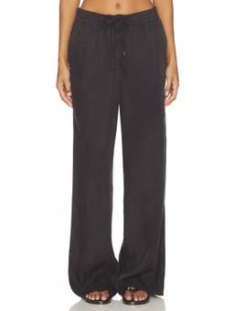 Helmut Lang - Fluid Women's Wide-Leg Drawstring Palazzo Pants Black