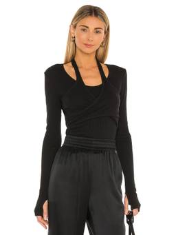 Helmut Lang - Women's Ribbed Turtleneck Layer Top Olive