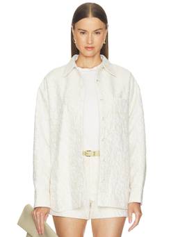IRO - Tweed Women's Relaxed Button-Down Shirt Off White