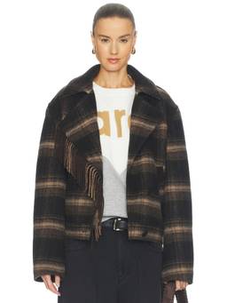Isabel Marant Etoile - Galeane Women's Fringe Button Jacket Brown