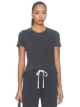 James Perse - Vintage Women's Lightweight Cotton Crew Neck T-Shirt Charcoal
