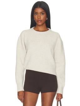 John & Jenn by Line - Wilfred Women's Slinky Knit Crew Neck Pullover Sweater Off White