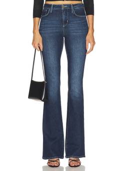 L'AGENCE - Women's Mid-Waist Stretch Flared Jeans Blue
