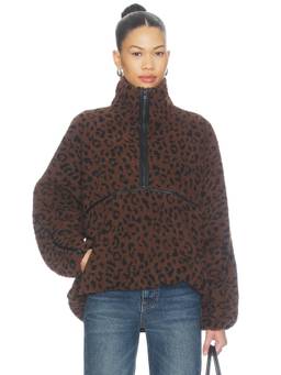 LAMARQUE - Leo Women's Zippered Fleece Jacket Brown