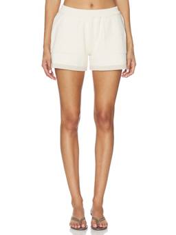 L'Academie - Contrast Knit Women's Pull-On Pocket Shorts Cream