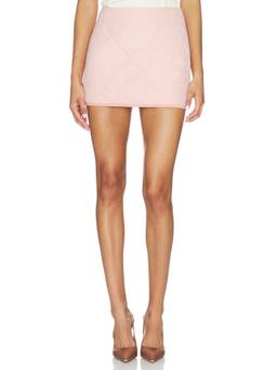 L'Academie - Quilted Women's Ripstop Mini Skirt Pink