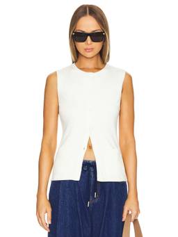 LIONESS - Icon Women's V-Neck Half Sleeves Crop Top White