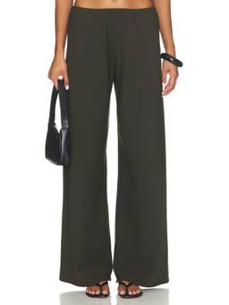 La Ligne - Colby Women's Wide-Leg Elastic Waistband Palazzo Pants Olive
