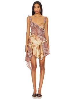 LOBA - Concha Paillette Women's Halter Neck Sequined Mini Dress White