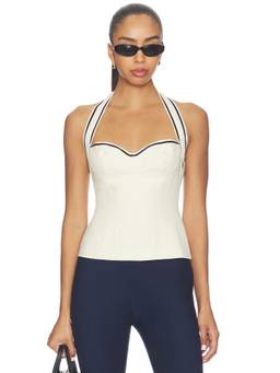 LPA - Hailey Women's Halter Neck Tie-Up Blouse Off White