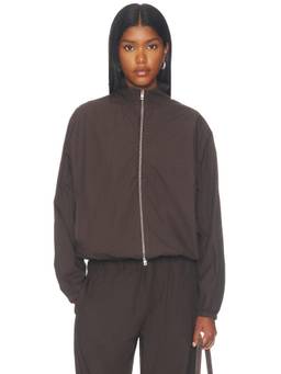 LESET - Kyoto Women's Zippered Poplin Windcheater Brown