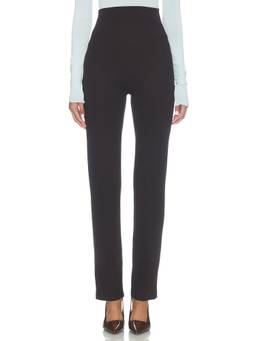 LESET - Rio Women's High-Waist Straight-Leg Pull-On Trousers Black