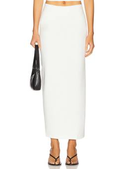 LESET - Barb Lace Women's Satin Pull-On Mini Skirt White
