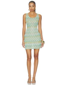 Luli Fama - Lucid Waters Women's Sleeveless Scoop Neck Mini Dress Multi-Color