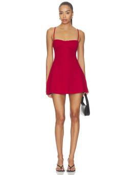 MAJORELLE - Devon Women's Underwire Bust Crepe Mini Dress Red
