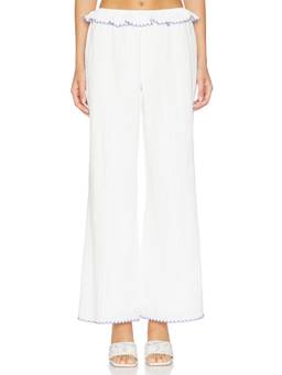 MAJORELLE - Klarissa Women's Elastic Waist Wide-Leg Palazzo Pants White