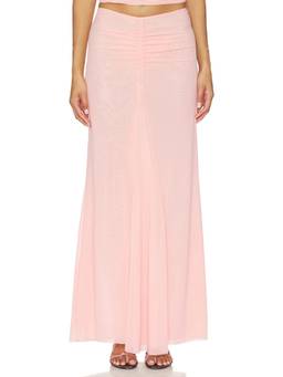 MAJORELLE - Chantal Women's Ruched Pull-On Maxi Skirt Pink