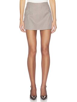 Maude Club - Emily Women's Gingham Checks Mini Skort Brown