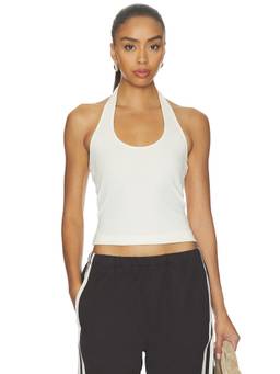 Madewell - 90s Women's Sleeveless Halter Neck Cotton Tank Top White