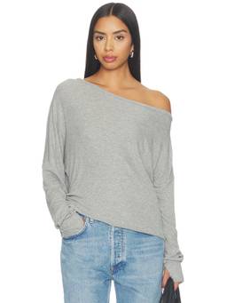Michael Lauren - REVOLVE Kristopher Women's One Shoulder Rib Jersey Top Grey