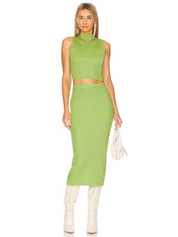 MORE TO COME - Pleated Women's Tie-Up Neck Sleeveless Mini Dress Ivory