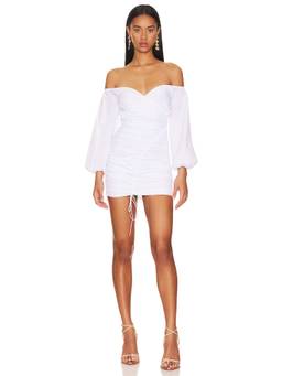 MORE TO COME - Crochet Women's Sequined One-Shoulder Skirt Set Beige