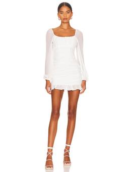 MORE TO COME - Smocked Women's Gauze Strappy Mini Dress Red