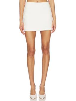 MORE TO COME - Samira Women's Tweed Mini Skirt White