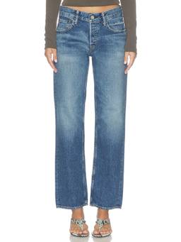 Moussy Vintage - Wheeling Women's Low-Waist Straight-Leg Jeans Blue