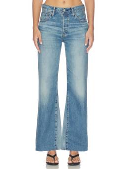 Moussy Vintage - Asheville Remake Women's Button Fly Flared Jeans Blue