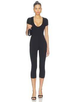 NBD - Rukmini Women's U-Neck Capri Jumpsuit Black
