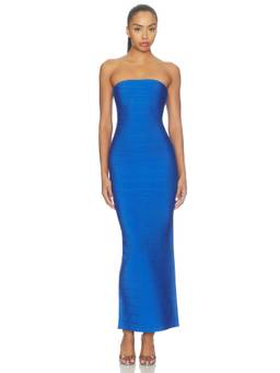 NBD - Kirstyn Women's Strapless Tube Bodycon Maxi Dress Blue