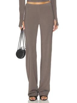 Nakedvice - Ravia Women's Elastic Waist Wide-Leg Palazzo Pants Grey