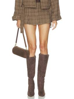 Nakedvice - x REVOLVE Women's Pleated Check Mini Skirt Brown