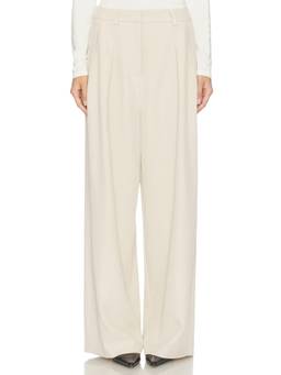 NIA - Highbury Women's Pleated Wide Trousers Beige