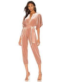 Norma Kamali - Wing Sleeve Women's Open Back Tie-Up Neck Skinny Jumpsuit Black