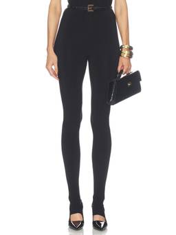 Norma Kamali - Women's Stretch Stirrup Footie Leggings Black