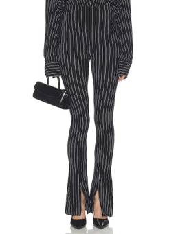 Norma Kamali - Spat Women's Pull-On Stretch Ponte Pinstripe Leggings Black