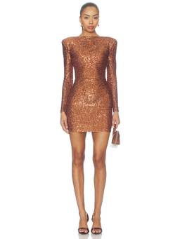Nookie - Halo 2-way Women's Sequin Embellished Bodycon Mini Dress Bronze
