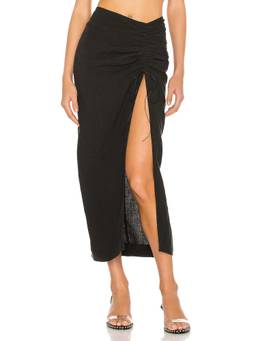 Natalie Rolt - Evelyn Women's Satin Side-Tie Mini Skirt White