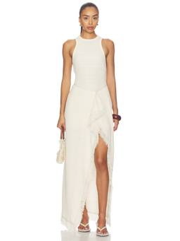 Nanushka - Rayen Women's Sleeveless Tweed Maxi Dress Off White
